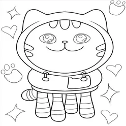 Gabby Cat Coloring Pages PDF - Free Printable Sheets - 17