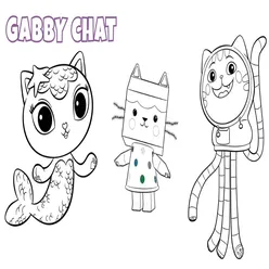 Gabby Cat Coloring Pages PDF - Free Printable Sheets - 3