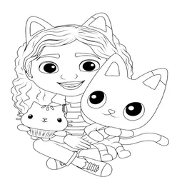 Gabby Cat Coloring Pages PDF - Free Printable Sheets - 4