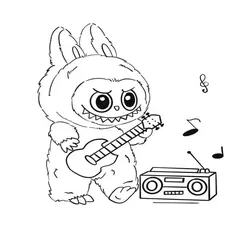 Labubu Coloring Pages – Free Printable PDFs for Kids & Adults - 13