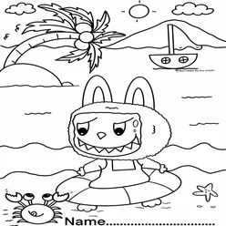 Labubu Coloring Pages – Free Printable PDFs for Kids & Adults - 18