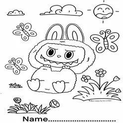Labubu Coloring Pages – Free Printable PDFs for Kids & Adults - 24