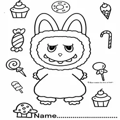 Labubu Coloring Pages – Free Printable PDFs for Kids & Adults - 2