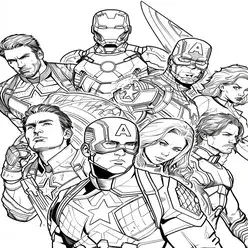 Marvel Avengers Printable Coloring Book Pdf - 1