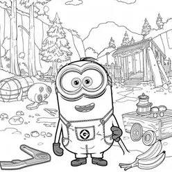 Minion Printable Coloring Book Pdf - 17