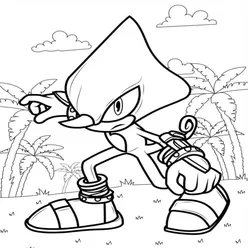Sonic Coloring Pages PDF - Free Printable Sheets - 17