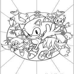 Sonic Coloring Pages PDF - Free Printable Sheets - 45