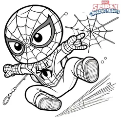 Spidey Coloring Pages PDF - Free Printable Sheets - 13