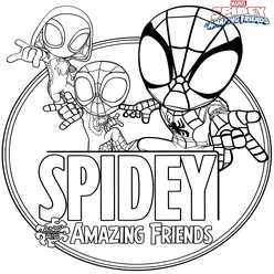 Spidey Coloring Pages PDF - Free Printable Sheets - 1