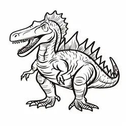 Spinosaurus Printable Coloring Book Pdf - 2