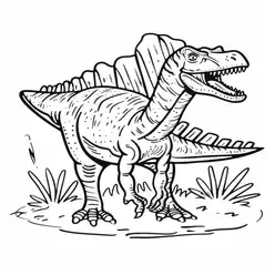 Spinosaurus Printable Coloring Book Pdf - 12