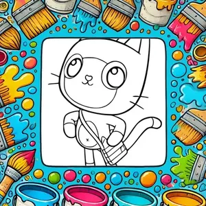 Gabby Cat Coloring Pages PDF - Free Printable Sheets
