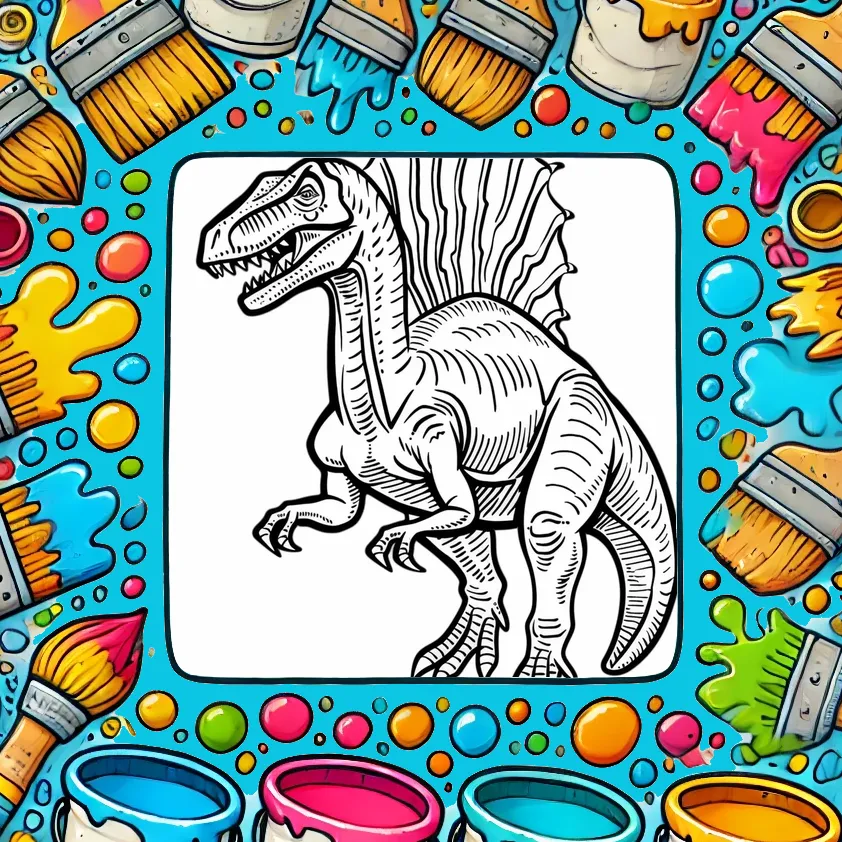 Explore the Prehistoric World with Spinosaurus Coloring Pages