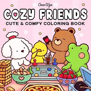 Cozy friends coloring book